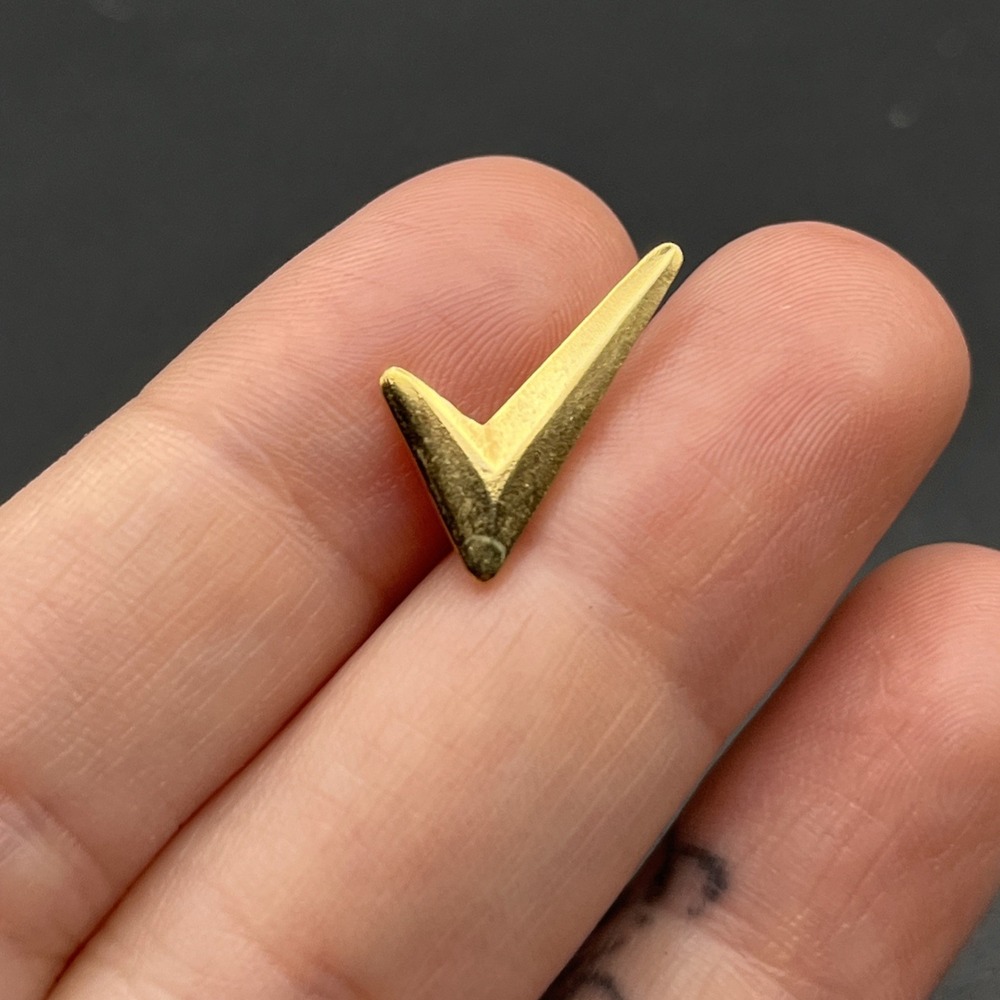UAW United Auto Workers Union Gold Tone Logo Checkmark Lapel Hat Pin